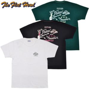 THE FLAT HEAD フラットヘッド Tシャツ FN-THC-026 PLATTER メンズ 半袖 アメカジ｜first-stadium