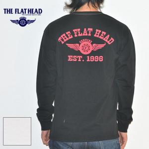 フラットヘッド THE FLAT HEAD Tシャツ FN-THCL-211 FH FLYING WHEEL メンズ 長袖｜first-stadium