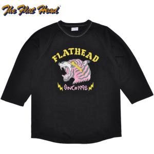 THE FLAT HEAD フラットヘッド Tシャツ ラグラン 七分袖 Tシャツ TIGER FN-TSRB-002｜first-stadium