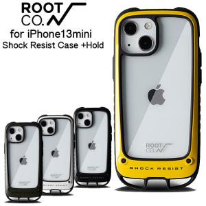 ROOT CO iPhone13mini ルートコー Shock Resist Case +Hold. for iPhone13mini アウトドア 耐衝撃 スマホケース クリア 透明