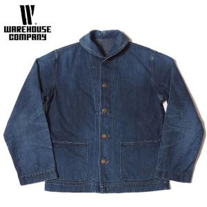 WAREHOUSE ウエアハウス デニム デッキジャケット Lot 2142 USN DENIM DECK JACKET USED WASH(濃)  メンズ