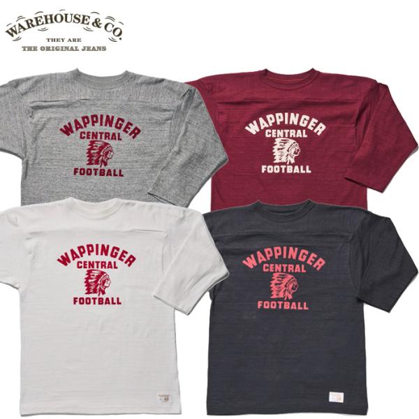 WAREHOUSE ウエアハウス Tシャツ Lot 4063 7分袖フットボールT WAPPINGE...