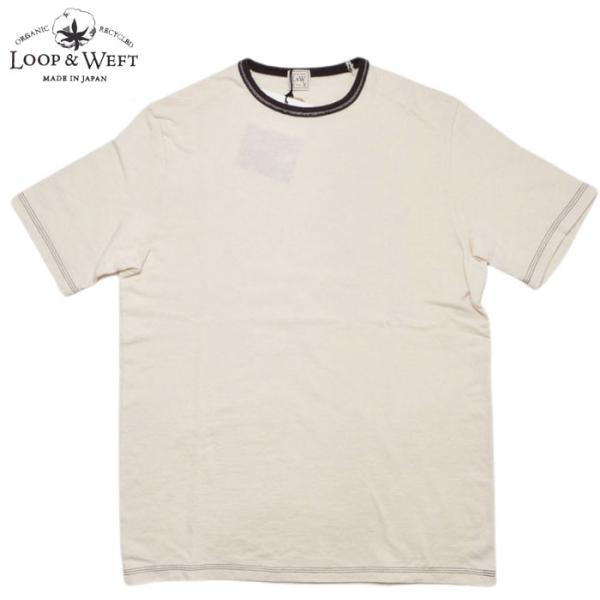 LOOP&amp;WEFT ループアンドウェフト Tシャツ RECYCLED NEP PLATING DOT...