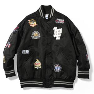 LFYT ラファイエット ジャケット  ALL OVER EMBLEM SATIN VARSITY JACKET LS231001｜first-stadium