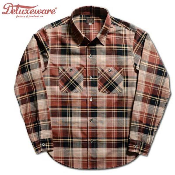 デラックスウエア DELUXEWARE シャツ LV-33 VINTAGE RED CHECK