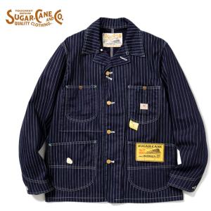 シュガーケーン SUGAR CANE ワークコート SC14372 9oz. WABASH STRIPE WORK COAT ジャケット メ｜first-stadium