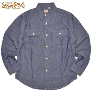 SUGAR CANE SUGARCANE シュガーケーン #SC27850 長袖 ブルー