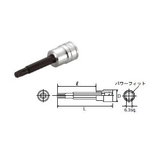 BT2-T10：【KTC】T型トルクスビットソケット(6.3sq.）