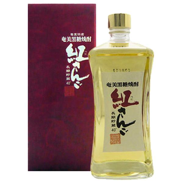 【黒糖焼酎を木樽で熟成！】　れんと　紅さんご　樽貯蔵　黒糖焼酎　40度　720ml