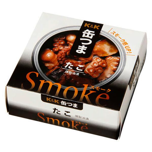 【送料無料！】　K&amp;K　国分　缶つま　Smoke(スモーク)　たこ　50g×6缶セット(北海道・沖縄...