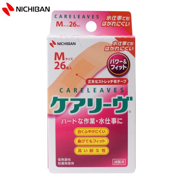 ニチバン ケアリーヴパワー&amp;フィット 作業用 Mサイズ26枚 CLP26M 絆創膏
