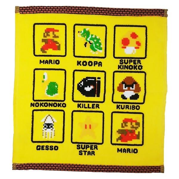 スーパーマリオ ウォッシュタオル ドットアイコン34×36cm Super Mario Bros
