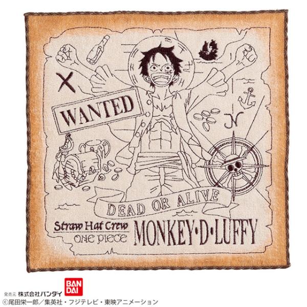 ワンピース ONE PIECE トレジャーハント ミニタオル タオルハンカチ ルフィ 25×25cm