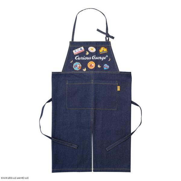 おさるのジョージ ワッペンジョージエプロン エプロン (H型エプロン)
