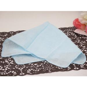カラーガーゼハンカチ ブルー お口ふき 沐浴 当...の商品画像
