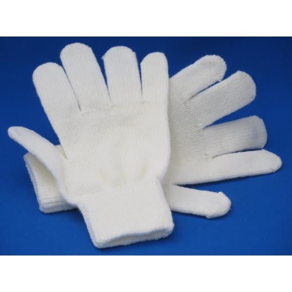 カラー軍手 清潔感のある白  6双までメール便配送対応