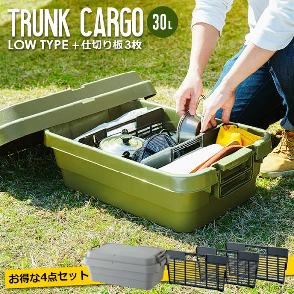 トランクカーゴ 仕切り板3枚セット 収納 30L アウトドア ソロキャン 浅型 東谷 TC-50SL...