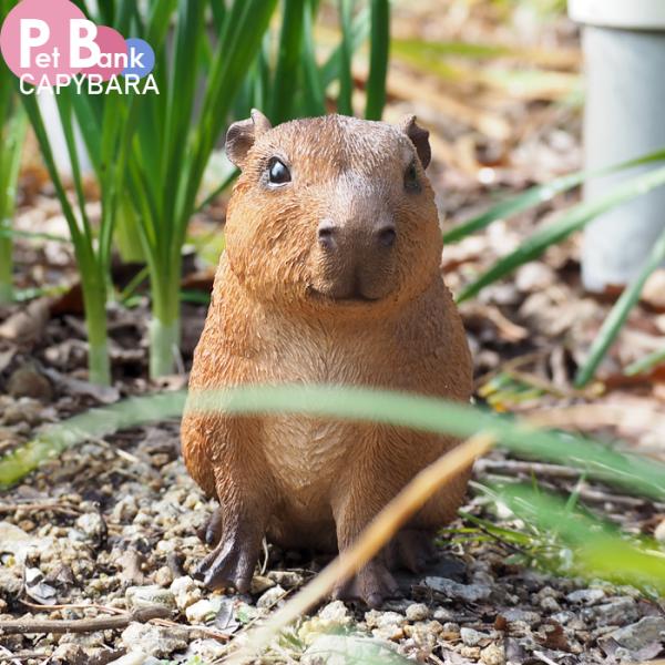 PET BANK カピバラ 貯金箱 インテリア 置き物 かわいい 動物 ペット JAZA寄付 CAP...