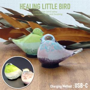 HEALING LITTLE BIRD ライト 鳥 ガラス 置き物 インテリア magnet