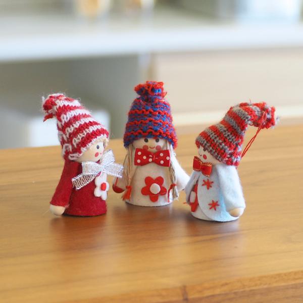 フラワーガール セット クリスマス 3体セット オーナメント サンタ ノースクリスマス 北欧 丸和貿...
