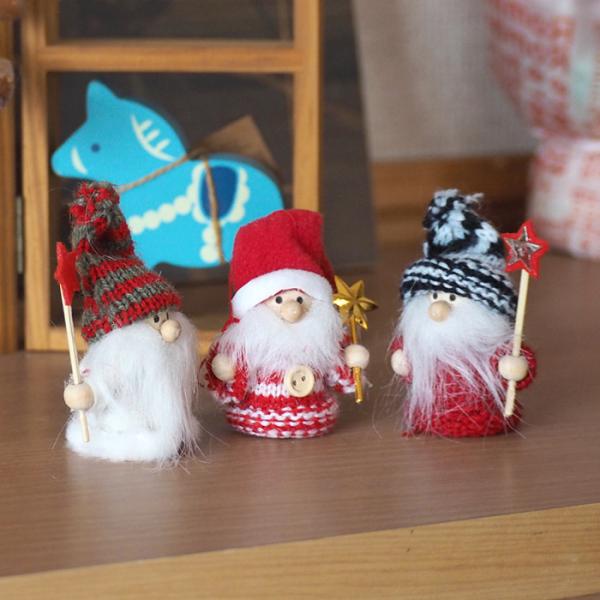 スターサンタ クリスマス サンタクロース 3体セット オーナメント 北欧 丸和貿易 747202