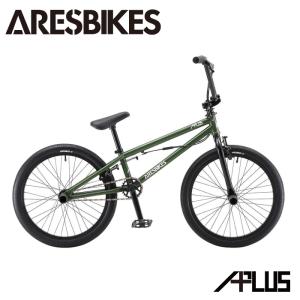 2022年モデル BMX ARESBIKES アーレスバイク APLUS アプラス フラットランド 20インチ 　カーキ　緑【完全組立】｜firstcalm-bmx