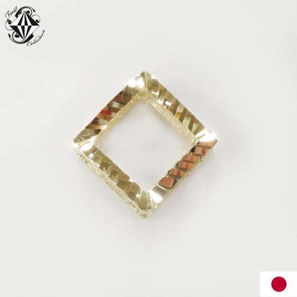 K18 ペンダントトップ ドラゴンスキンカット 四角 スクエア オリジナル ギラギラ 普段使い