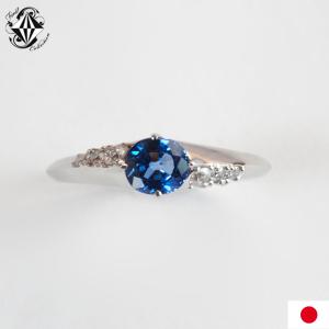 リング サファイア 天然 プラチナ 0.625ct PT PT900 指輪 ダイヤ シンプル レディース 希少 12 号 一点物｜firstcollection