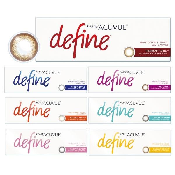 ワンデーアキュビューディファイン モイスト 30枚入 ×1箱 1day カラコン 処方箋不要 フレッ...