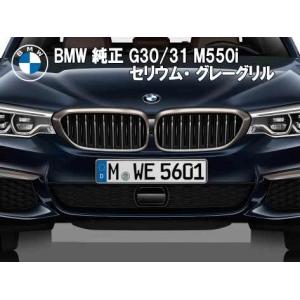 BMW 純正 M550iX M550dX用 セリウム グレー キドニー グリル  G30 G31 5シリーズ 左右セット(51138070469 左)(51138070470 右)