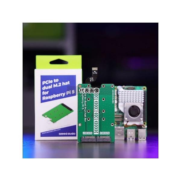 SeeedStudio 103110064 Raspberry Pi 5用PCIe-デュアルM.2 ...
