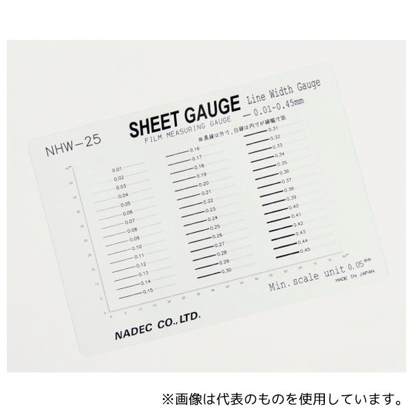 ナディック NHW-25 顕微鏡用スケール(シートゲージ) 線幅ゲージ