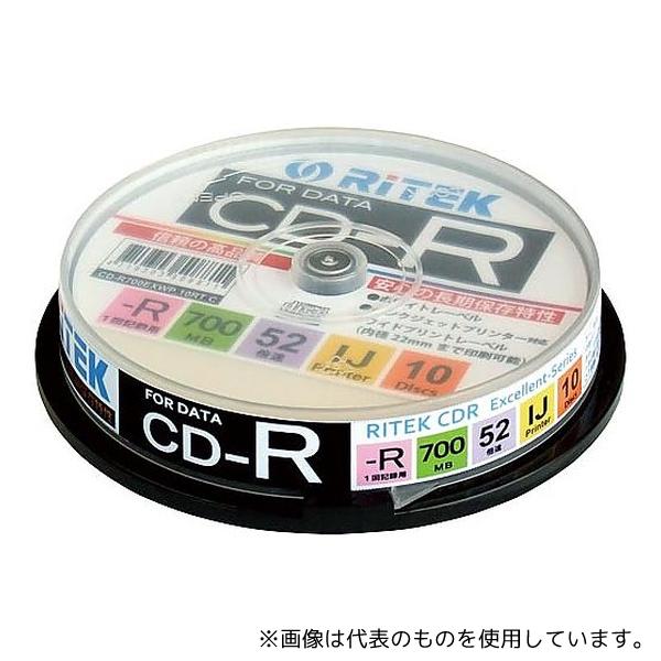 Ri-JAPAN CD-R700EXWP.10RTC CD-Rデータ用 52倍速 IJ対応 10枚S...
