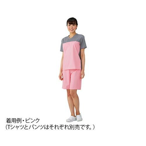 アズワン(AS ONE) 入浴介護Tシャツ(男女兼用) ピンク L 403340-03 1枚