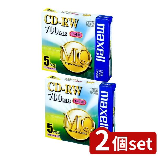 【2個セット】 データ用CD-RW 700MB(5枚) | CD-RW 700MB 書き換え型 マク...