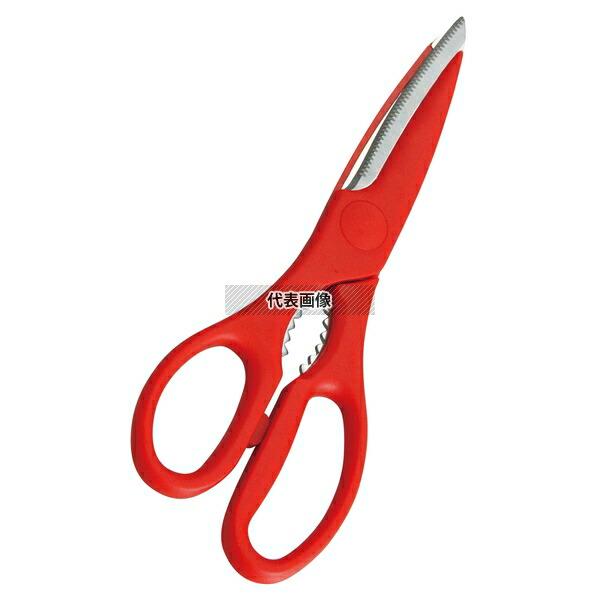 シルキー 料理バサミ KSP-220 赤 220mm ハサミ  No.0700110