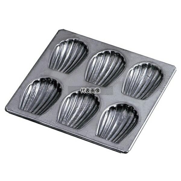 新考社シリコン加工マドレーヌ貝型 6コ付 No.147 188×195×H13 ケーキ型  No.0...