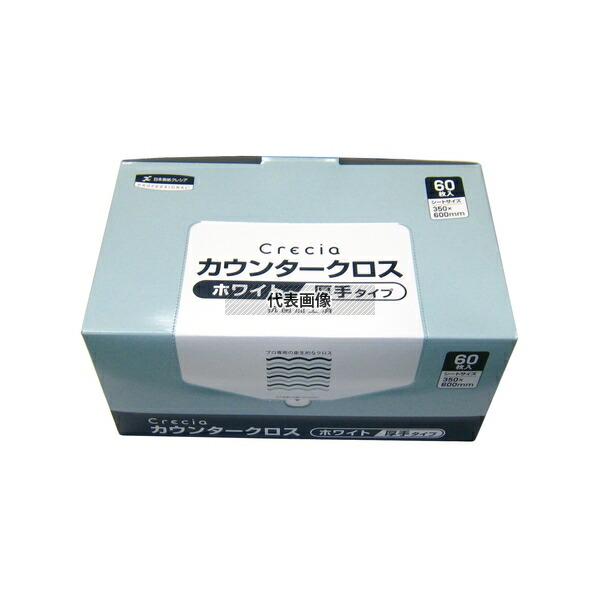 日本製紙クレシア クレシア 抗菌カウンタークロス 厚手 (60枚入) ホワイト 65302 600×...