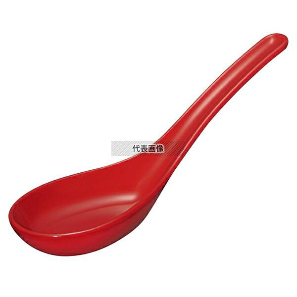 国際化工 メラミン 七八レンゲ L3 朱 144×43  カトラリー/箸 No.0962500