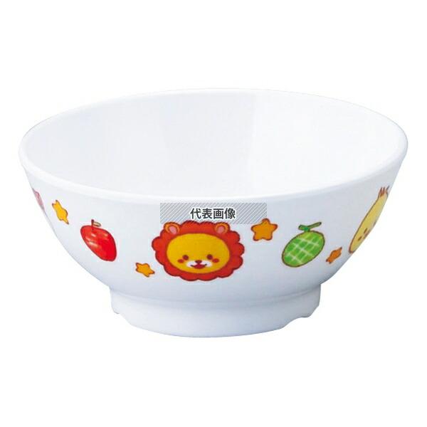 アヅミ産業 メラミン子供食器 みんなともだち。飯碗 YMB-1 アイボリー YMB-1MTIV φ1...