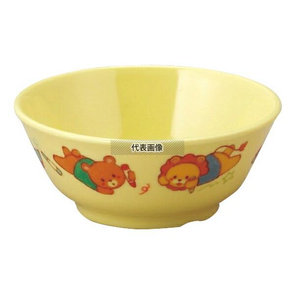 アヅミ産業 メラミン子供食器 みんなともだち。汁椀 YMC-1 イエロー YMC-1MTP φ113...