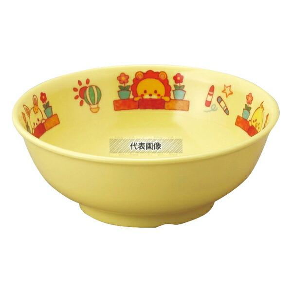 アヅミ産業 メラミン子供食器 みんなともだち。丼 YMD-1 イエロー YMD-1MTP φ158×...