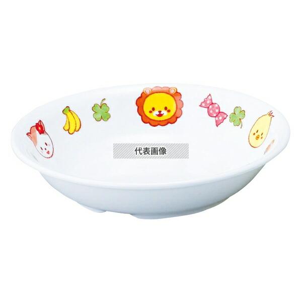 アヅミ産業 メラミン子供食器 みんなともだち。深皿 YME-1 アイボリー YME-1MTIV φ1...