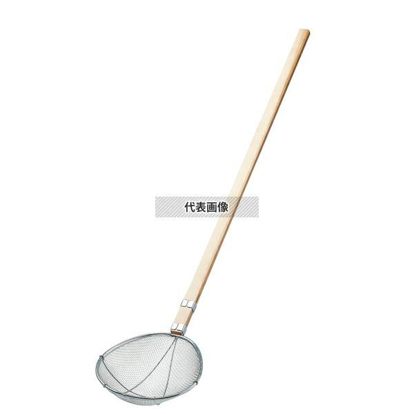 ThreeSnow(新越) 18-8(ステンレス) 木柄 小判型 給食用スイノー 特大 2.5メッシ...