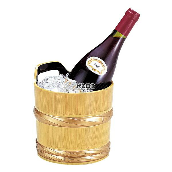 若泉漆器 桶ワインクーラー 白木帯金 φ160×H175 ワインクーラー  ワイン/バー用品 No....