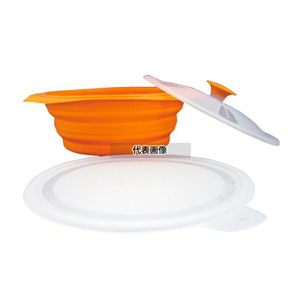 シリコン折り畳みキャセロール オレンジ 1.5L 260×215×H125 キャセロール  No.4...