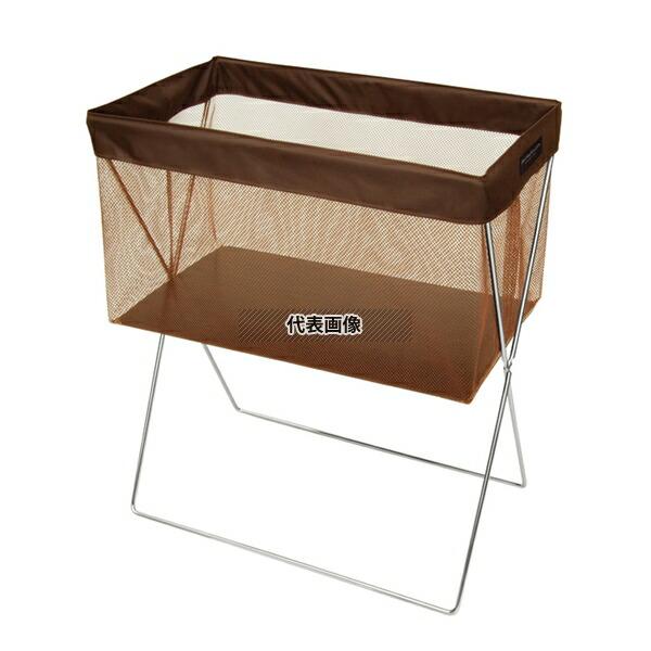 サキ サイドワゴン・メッシュ浅型 (マジックテープ留め仕様) R-336 ブラウン 430×250×...