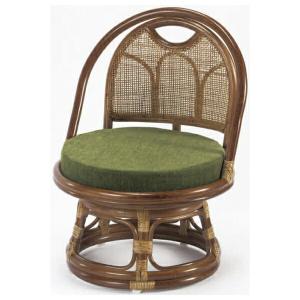 今枝商店 籐 回転座椅子 2脚組 ロータイプ 座面高17cm （ 回転 座椅子