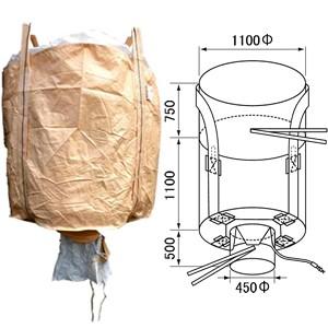 フレコン 1トン土のう袋 IBバック 丸型排出口付 IB-2 ：IN1002