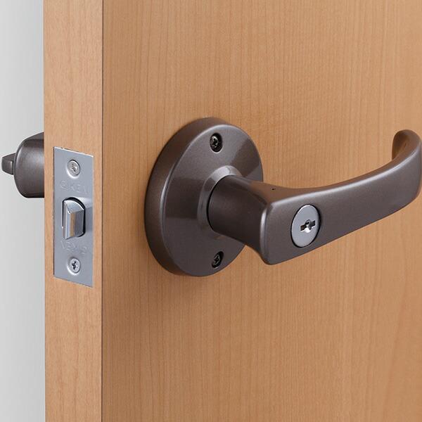 川口技研 TKレバーシリーズ（取替用） シリンダー錠 DT1-5M-MB 対応扉厚:26?42mm：...